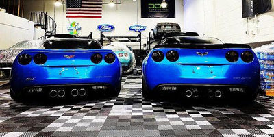 The Jet Stream Blue C6 Corvette Twins